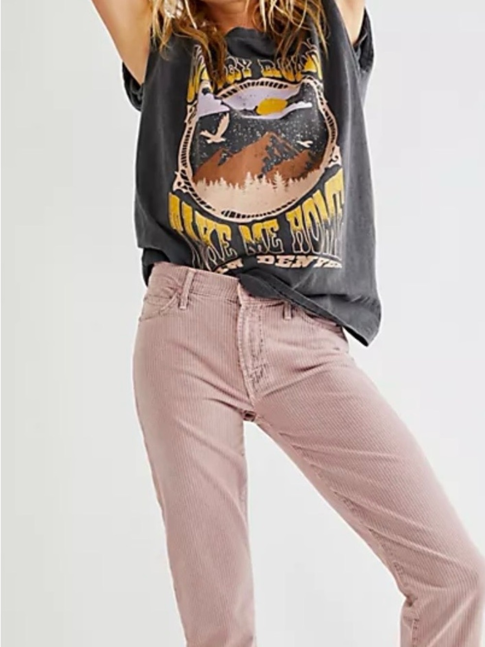 Mother the Rascal ankle snippet size 27 . Pink/ blush